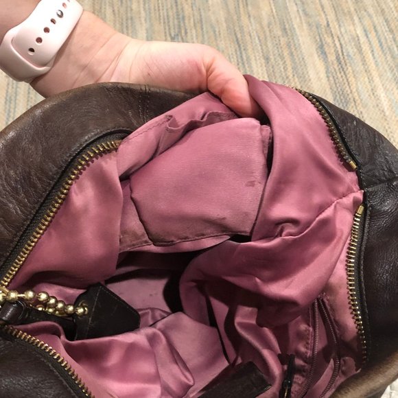 Coach Large Brown Pebble Leather Brooke Convertible Hobo/Shoulder Bag - Picture 3 of 7